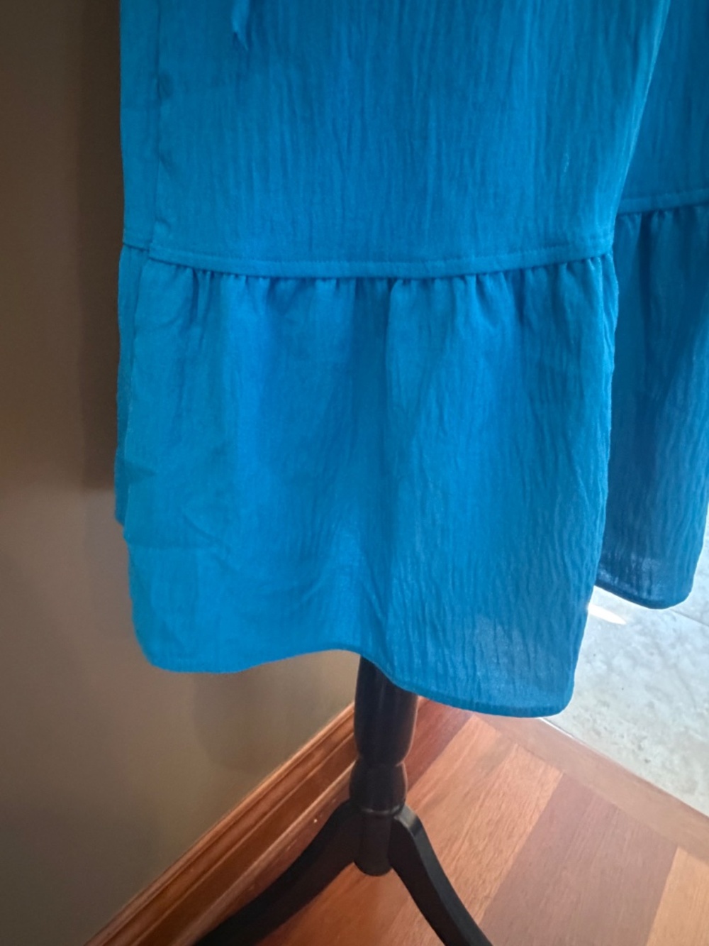 Max Studio V-Neck Tiered Minidress Cobalt Blue, Size Medium - Picture 6 of 13